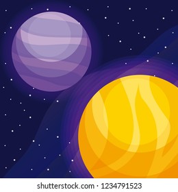 planets space universe icon