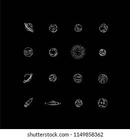
planets in space. Vector illustration