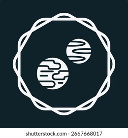 Planets symbol trendy artwork useful vector Illustration circle design pretty colorful background.eps