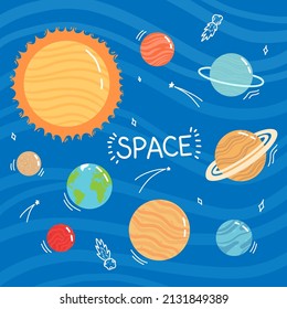 Planets of the universe, space flights
