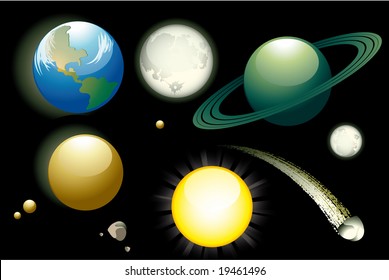 Planets. Vector.