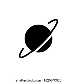 Planets vector icon, Flat vector planets icon symbol  in black flat shape design on white background
