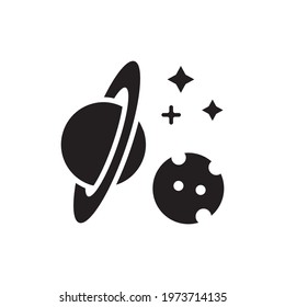 Planets vector solid icon. Space symbol EPS 10 file
