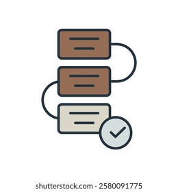 planification flat icons  symbol line elements for infographic web