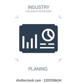 planing icon. high quality filled planing icon on white background. from industry collection flat trendy vector planing symbol. use for web and mobile