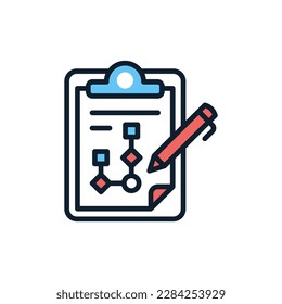 Planing icon in vector. Illustration