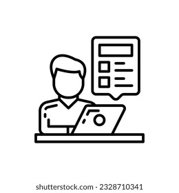Icono de planificación en vector. Ilustración