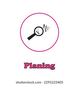 Planing Icon Vector Image Illustration Isolated on White Background. To research Icon 