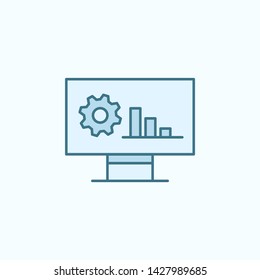 planing with simple color element icon