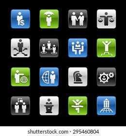 Planing Success and Business Strategies Glossy Buttons // Gelbox Series