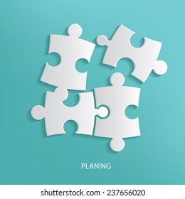 Planing symbol on blue background,clean vector