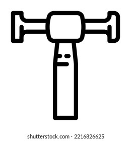 planishing hammer line icon vector. planishing hammer sign. isolated contour symbol black illustration
