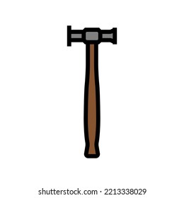 planishing hammer tool color icon vector. planishing hammer tool sign. isolated symbol illustration