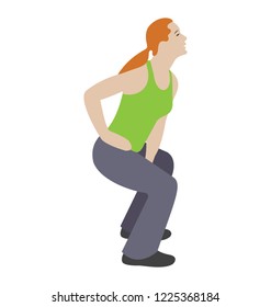 
Plank exercise flat icon design, aerobics 

