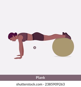 Plank exercise, Woman workout fitness, aerobic and exercises.