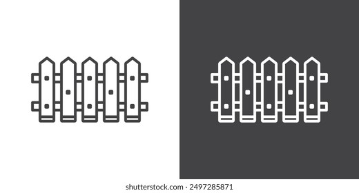 Plank fence icon vector logo set collection for web app ui