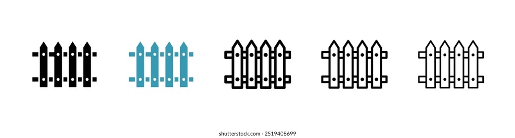 Conjunto de iconos de Vector de valla de tablón. EPS 10