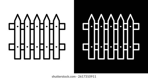 Plank fence icon vector for web and mobile app. Symbol isolated.