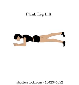 Plank Leg Lift Exercise Workout