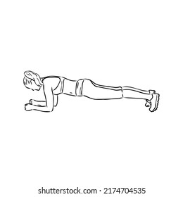 eine Plankenposition drinnen. handgezeichnete Vektordesign-Illustrationen.