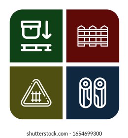 plank simple icons set. Contains such icons as Use pallet, Fence, Wood, can be used for web, mobile and logo