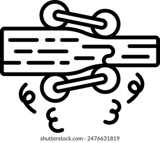 Plank or Slab processing yard vector icon design, timber and lumber Symbol, Forestry and Deforestation Sign forest farming and woodlands illustration, Log Shaving Machine Blade Removing Excess concept