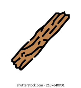 plank wood timber color icon vector. plank wood timber sign. isolated symbol illustration