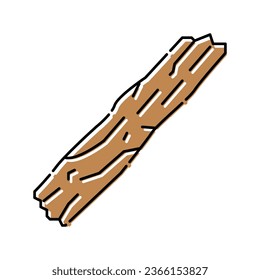 plank wood timber color icon vector. plank wood timber sign. isolated symbol illustration