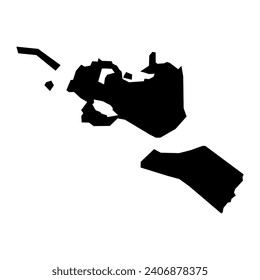 Mapa municipal de Planken, división administrativa de Liechtenstein. Ilustración vectorial.