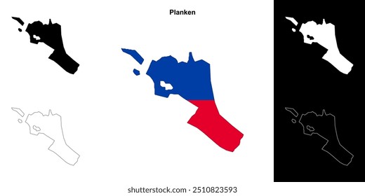 Conjunto de mapas de Planken municipais