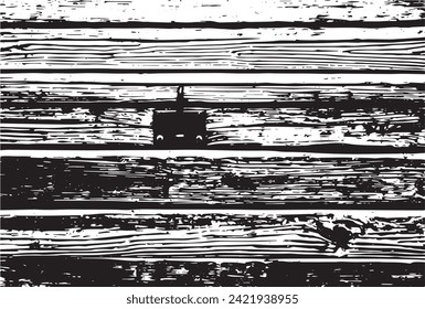 The planks of an old rural house
