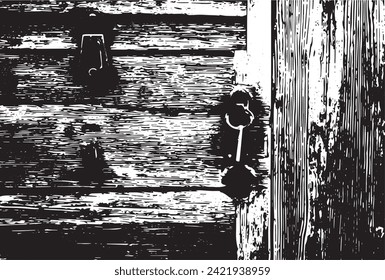 The planks of an old rural house