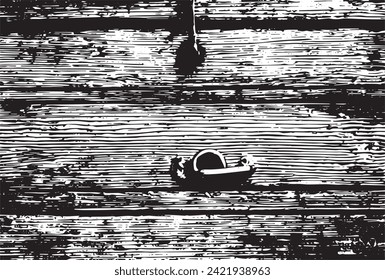 The planks of an old rural house