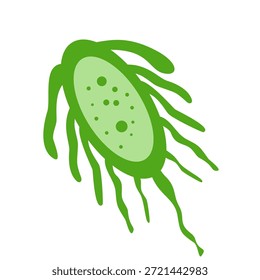 Plankton Cartoon Vector Illustration. Phytoplankton.Vector illustration plankton on white background