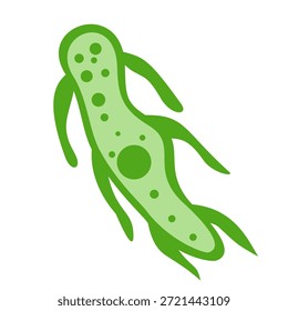 Plankton Cartoon Vector Illustration. Phytoplankton.Vector illustration plankton on white background