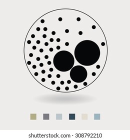 Plankton Icon, Single flat icon on white background. Vector illustration. The design of the offset from the baseline. 