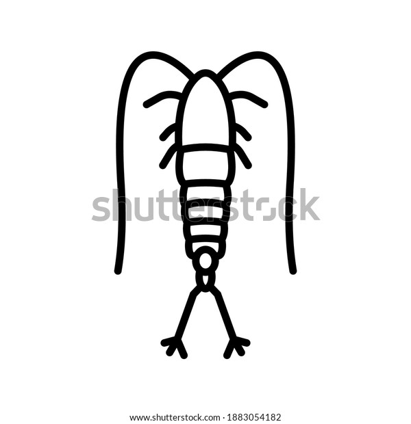 Plankton vector icon. copepod icon. animal\
sign. vector\
illustration