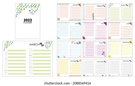 Planner 2022 Day Month Year