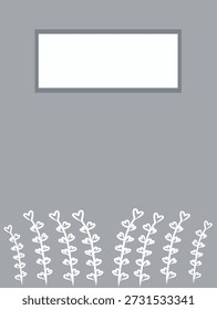 Planner background is gray with minimalist plant branches