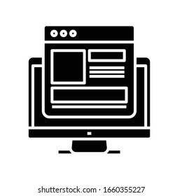Icono negro planificador, ilustración conceptual, símbolo plano vectorial, signo de glifo.