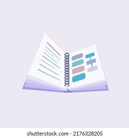 Planner Book Icon Vector Pastel Color Daily Journal for National Planner Day or Illustration Graphic Elements