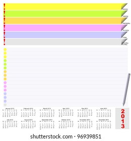 Planner with calendar 2013