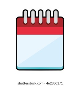 Planner concept represented by Calendar icon. Isolated and flat illustration