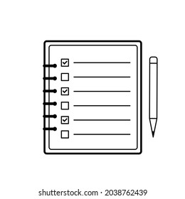 Planner diary. Planner template. School notebook background. Vector education background. Mockup template.