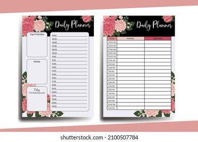 Planner To Do List Dahlia Flower Design Template