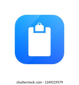 Planner flat icon, office glossy icon isolated on white background