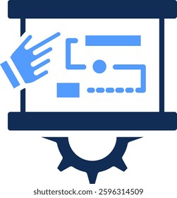 Planner Icon Glyph Color Vector Illustration