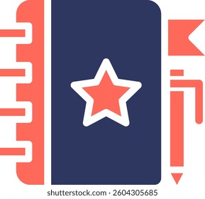 Planner Icon Glyph Color Vector Illustration