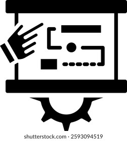 Planner Icon Glyph Vector Illustration