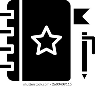 Planner Icon Glyph Vector Illustration